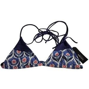 Tavik‎ Swimwear Triangle Bikini Top Floral Print Tie Back New coastal beachbeach